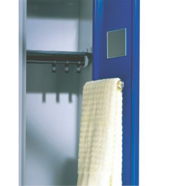 Hand towel holder for garment locker